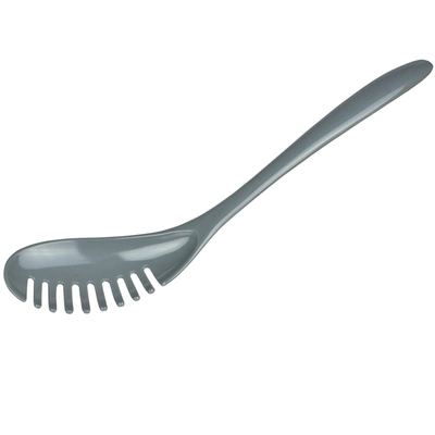 Gourmac 12-inch Melamine Pasta Server Spaghetti Fork & Strainer In Grey
