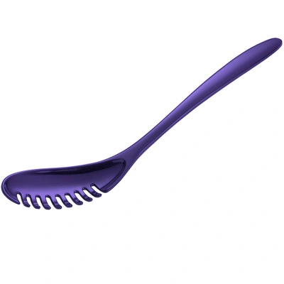 Shop Gourmac 12-inch Melamine Pasta Server Spaghetti Fork & Strainer In Purple