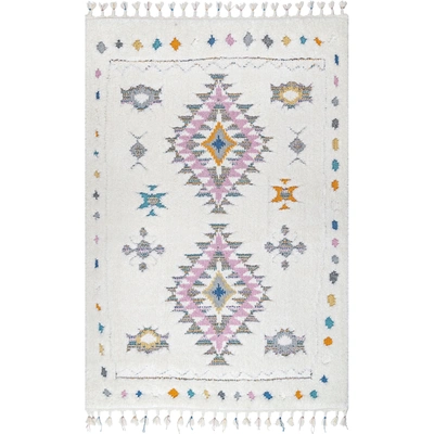 Nuloom Jocelyn High-low Textured Tribal Shag Tassel Area Rug