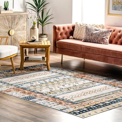 Nuloom Shannon Machine Washable Geometric Tribal Area Rug