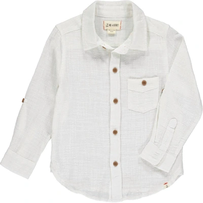 Me & Henry Men's Merchant Button Down Shirt In White In White