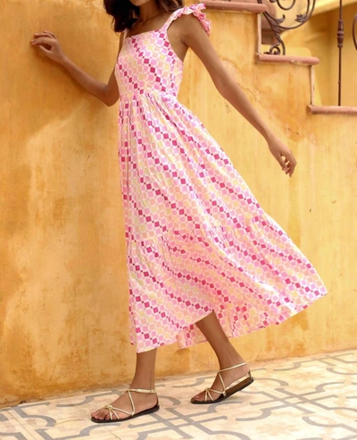 Shop Monsoon And Beyond Juna Dress In Pink Fontainhas