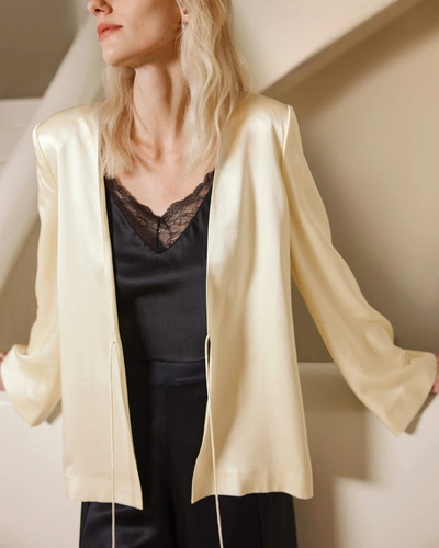 Shop Lilysilk Pure Silk Azalea Blazer For Women In Gold