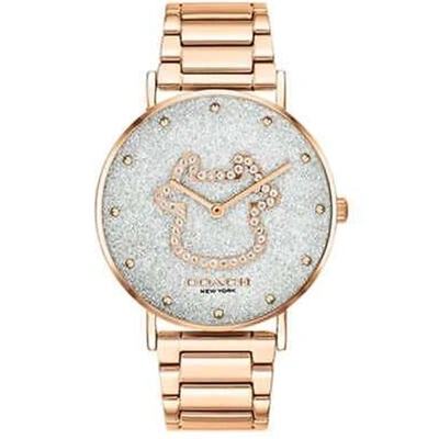 Shop Coach Women's Perry Silver Dial Watch In Gold