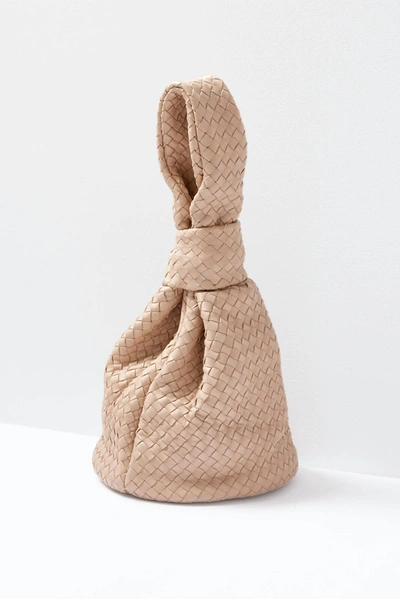 Shop Cleobella Celine Woven Handbag In Bone In Beige
