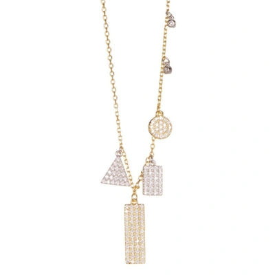 Shop Adornia Silver Multi Shape Crystal Necklace