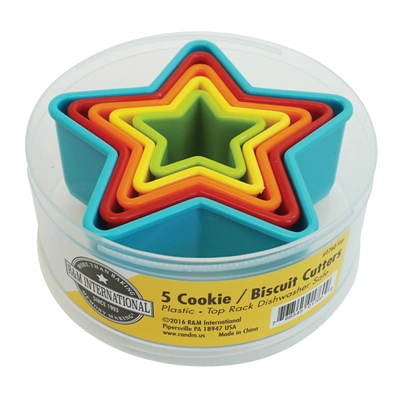 Shop R & M International Star Cookie And Biscuit Cutters, Assorted Sizes, 5-piece Set In Multi