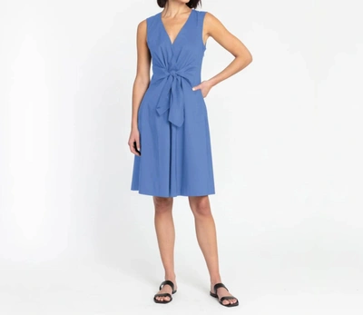 Shop Hinson Wu Ellen Sleeveless Tie Front Dress In Sky Blue