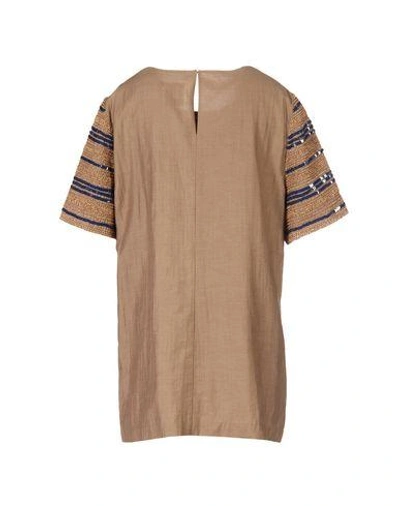 Shop Tory Burch Blouse In Camel