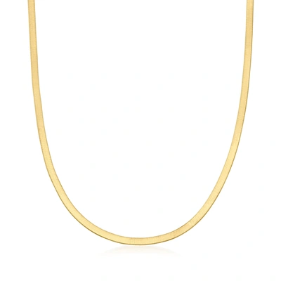 Shop Canaria Fine Jewelry Canaria 3mm 10kt Yellow Gold Herringbone Necklace