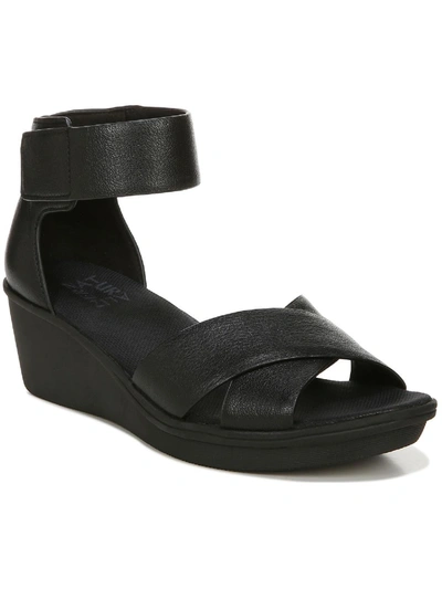 Shop Naturalizer Riviera Womens Cushioned Footbed Ankle Strap Wedge Sandals In Black