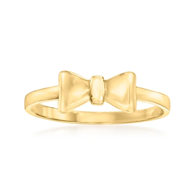 Canaria Fine Jewelry Canaria 10kt Yellow Gold Bow Tie Ring In Gold