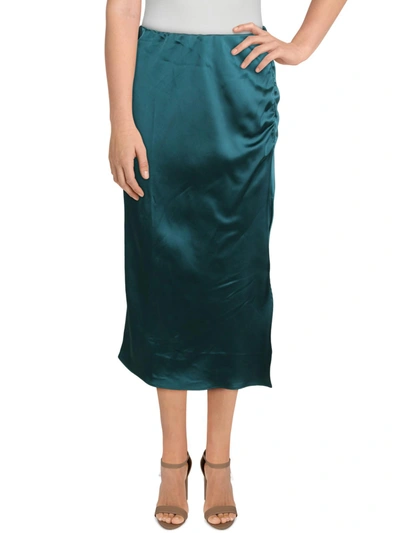 Shop Lisa & Lucy Womens Satin Midi Skirt In Green