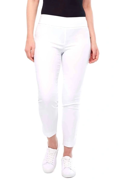 Shop Up Solid Slim Ankle Pant In White