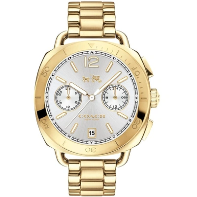 Shop Coach Women's Tatum Silver Dial Watch In Gold