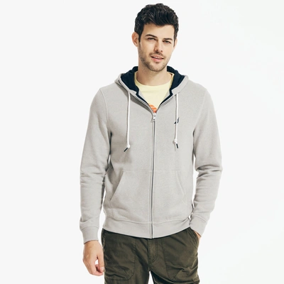 Nautica Mens Solid Full-zip Hoodie In Multi