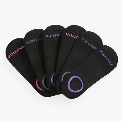 Shop Nautica Womens Stretch Liner Socks, 6-pack In Black
