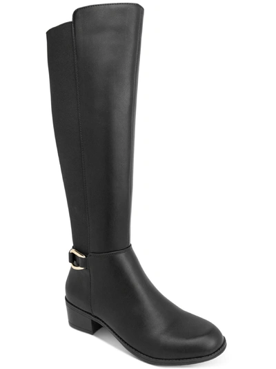 Shop Karen Scott Trudi Womens Pull On Riding Knee-high Boots In Black