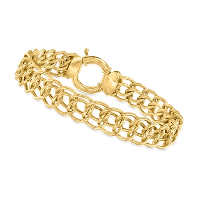 Shop Canaria Fine Jewelry Canaria 10mm 10kt Yellow Gold Circle-link Bracelet In Multi