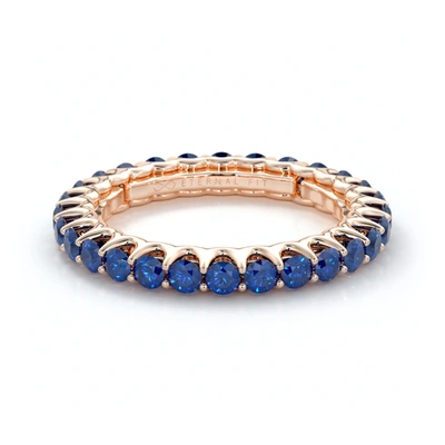 Shop The Eternal Fit 14k 1.43 Ct. Tw. Sapphire Eternity Ring In Multi