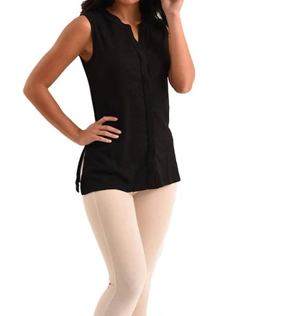 French Kyss Janet Sleeveless Tunic In Black In Black