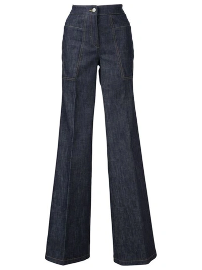 Derek Lam High-waist Wide-leg Denim Trousers, Indigo In Blue