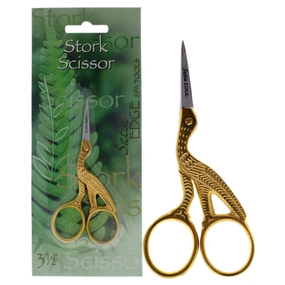 Shop Satin Edge Stork Scissors - Gold By  For Unisex - 3.5 Inch Scissors In Green