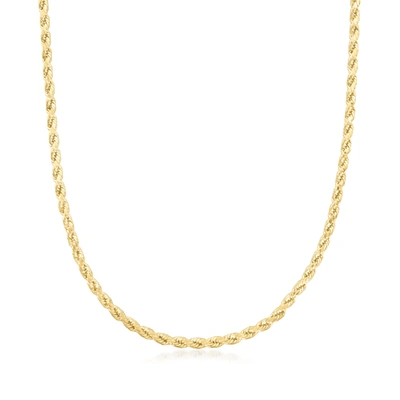 Shop Canaria Fine Jewelry Canaria Men's 4mm 10kt Yellow Gold Rope Chain Necklace In White