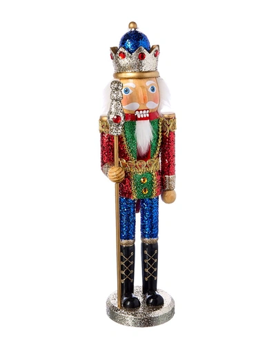 Shop Kurt Adler 15in Red/blue/green Glitter Nutcracker Set Of 3