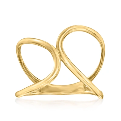Shop Canaria Fine Jewelry Canaria 10kt Yellow Gold Open-space Twist Ring