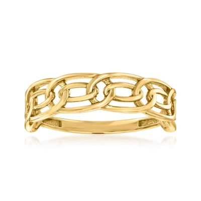 Shop Canaria Fine Jewelry Canaria 10kt Yellow Gold Oval-link Ring