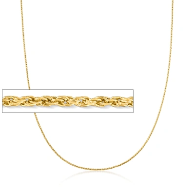 Shop Canaria Fine Jewelry Canaria 1mm 10kt Yellow Gold Adjustable Rope Chain Necklace In White