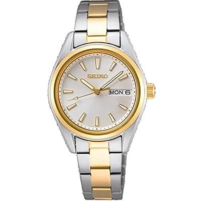 Shop Seiko Women's Classic White Dial Watch In Gold