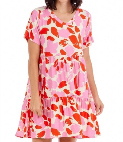 Shop Mudpie Tammy Tiered Dress In Pink