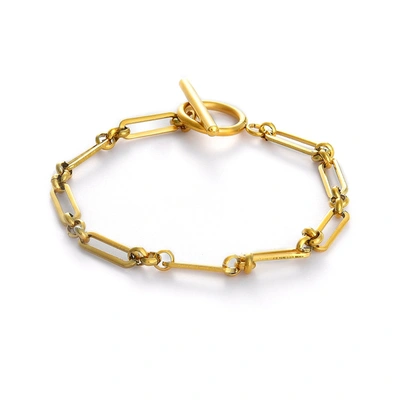 Shop Sohi Women Gold-toned Brass Gold-plated Link Bracelet