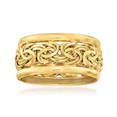 Shop Canaria Fine Jewelry Canaria 10kt Yellow Gold Byzantine Bordered Ring