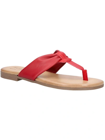 Shop Tuscany By Easy Street® Aulina Womens Leather Thong Slide Sandals In Red