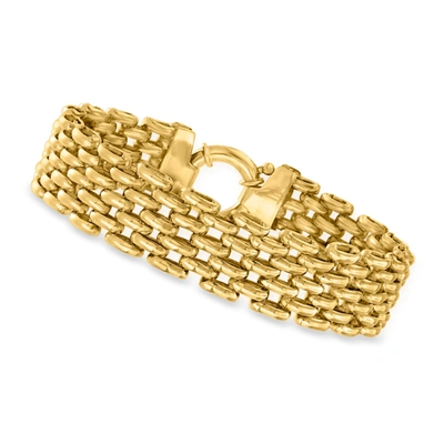 Shop Canaria Fine Jewelry Canaria 10kt Yellow Gold Panther-link Bracelet