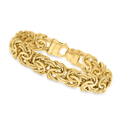 Shop Canaria Fine Jewelry Canaria 10kt Yellow Gold Large Byzantine Bracelet
