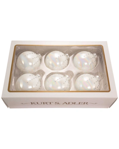 Shop Kurt Adler 80mm Set Of 6 Glass Deco Ball Ornaments