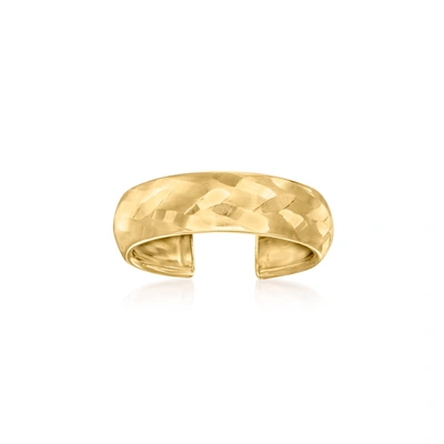 Shop Canaria Fine Jewelry Canaria 10kt Yellow Gold Satin And Polished Toe Ring