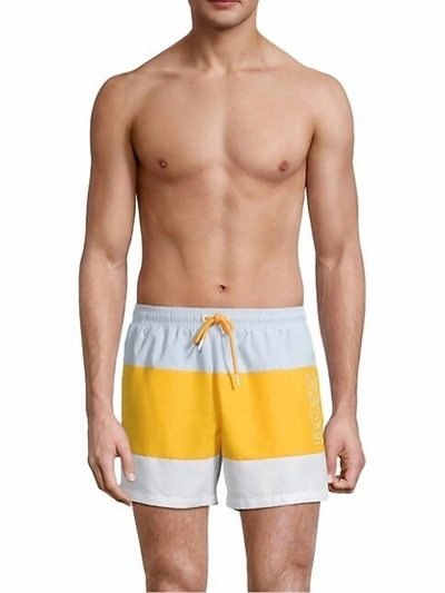 Hugo Boss Men's Coco Swim Shorts In Open Yellow In Yellow