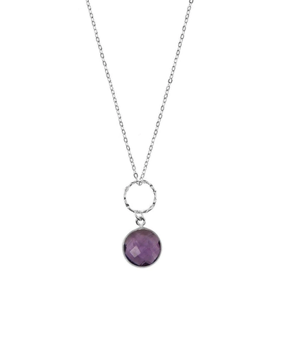 Charlene K Silver Amethyst Pendant In Silver