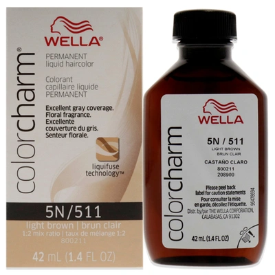 Shop Wella Color Charm Permanent Liquid Haircolor - 511 5n Light Brown By  For Unisex - 1.4 oz Hair Color