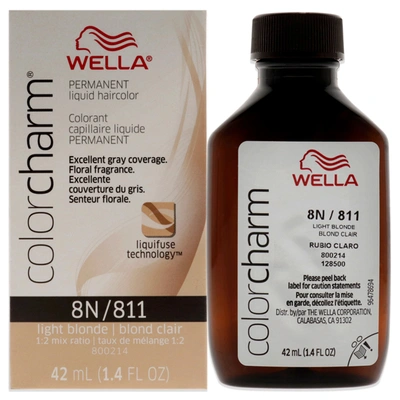 Shop Wella Color Charm Permanent Liquid Haircolor - 811 8n Light Blonde By  For Unisex - 1.4 oz Hair Color