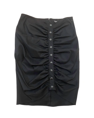 Samuel Dong Pencil Skirt With Snaps In Black In Black