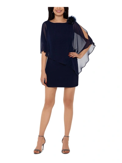 Shop Xscape Womens Daytime Short Mini Dress In Blue