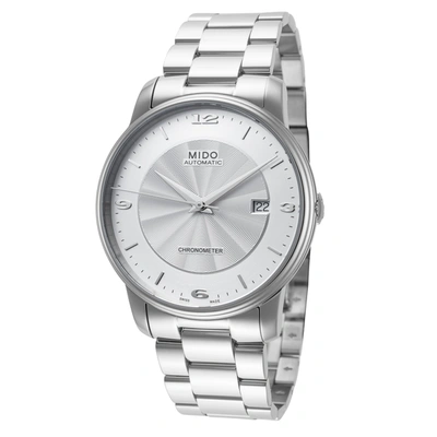 Shop Mido Men's Baroncelli Iii 39mm Automatic Watch In Silver