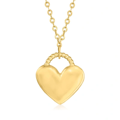 Shop Canaria Fine Jewelry Canaria Italian 10kt Yellow Gold Heart Necklace