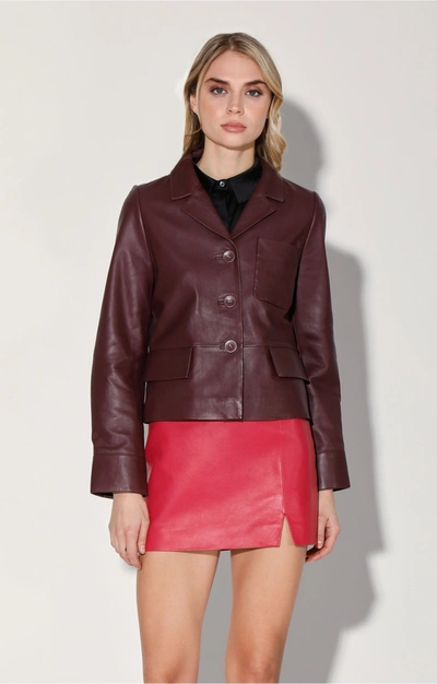 Walter Baker Karter Leather Jacket In Pink
